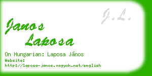 janos laposa business card